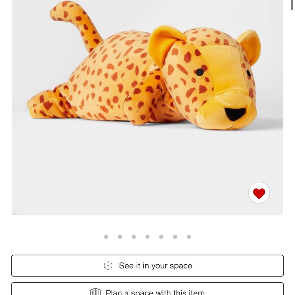 cheetah pillowfort weighted animal - Picture 6 of 7